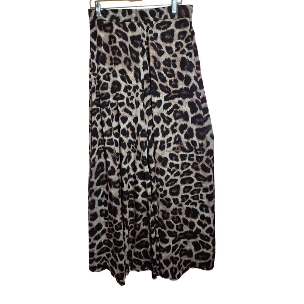 Animal Print Wide Leg Dress Pants Size Large